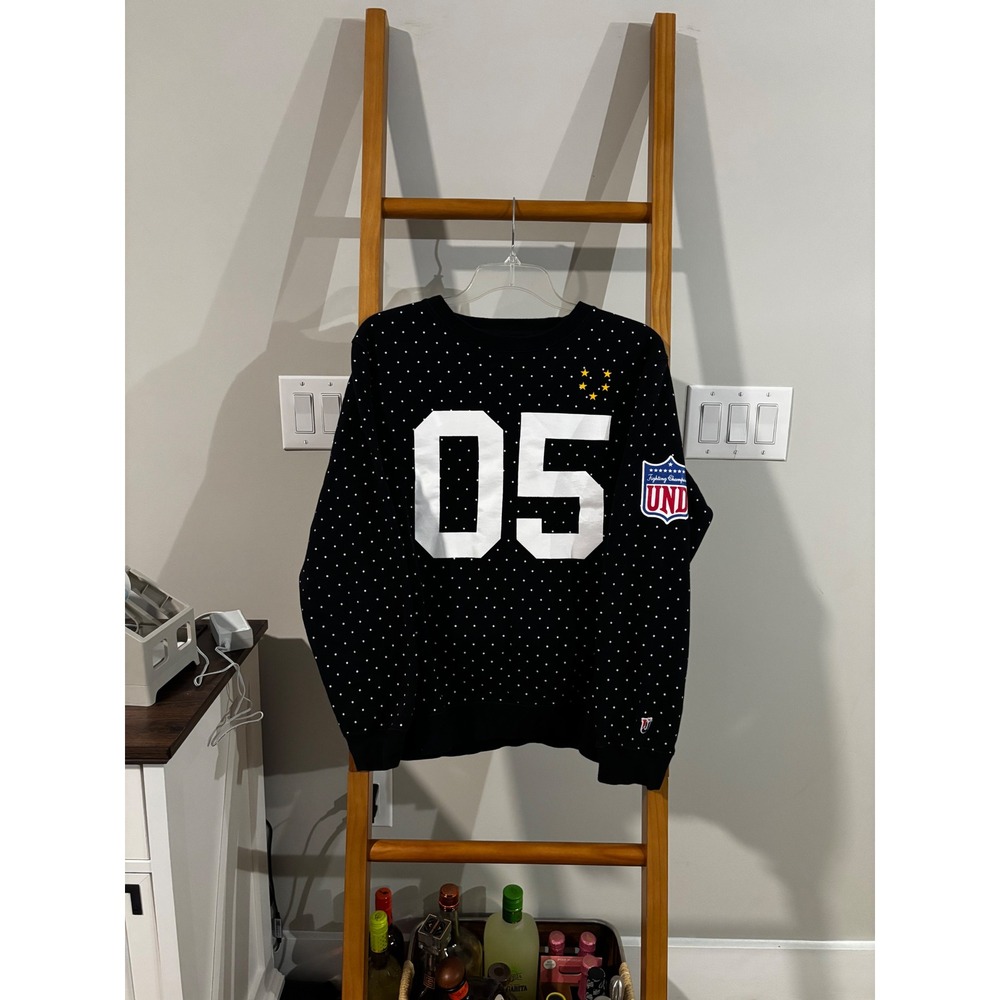 Undefeated Ruthless 05 Polka Dot Crewneck Sweatshirt Men Medium Black Streetwear